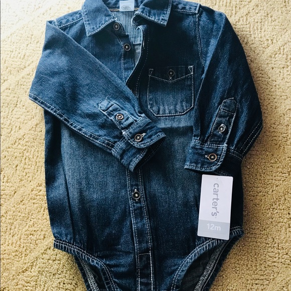 Carter’s Denim Onesie - Picture 2 of 4